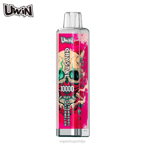 UWIN CRYSTAL 10000 вапе за једнократну употребу јагода лубеница D0883 - Vape Bez Nikotina
