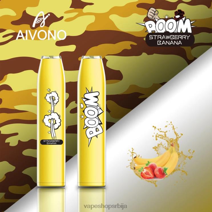 Aivono AIM BOOM 600 јагода банана 008DX363 - Vape Bez Nikotina