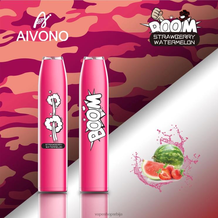 Aivono AIM BOOM 600 јагода лубеница 008DX364 - Vape Shop Beograd