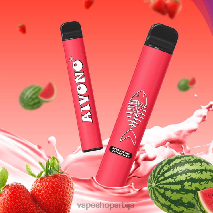 Aivono AIM FISHBONE 600 јагода лубеница 008DX282 - Salt Vape Srbija