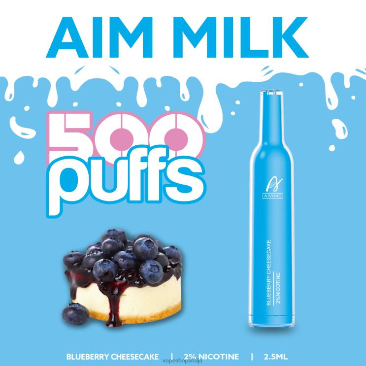 Aivono AIM MILK 500 торта са сиром од боровница 008DX274 - Vape Shop Beograd