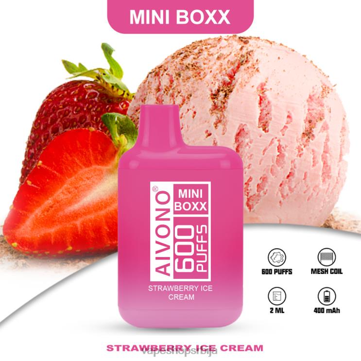 Aivono AIM MINI BOXX 600 сладолед од јагода 008DX232 - Salt Vape Srbija