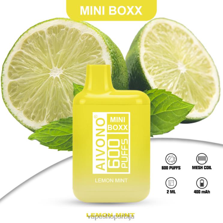 Aivono AIM MINI BOXX 600 лимунова мента 008DX233 - Vape Bez Nikotina
