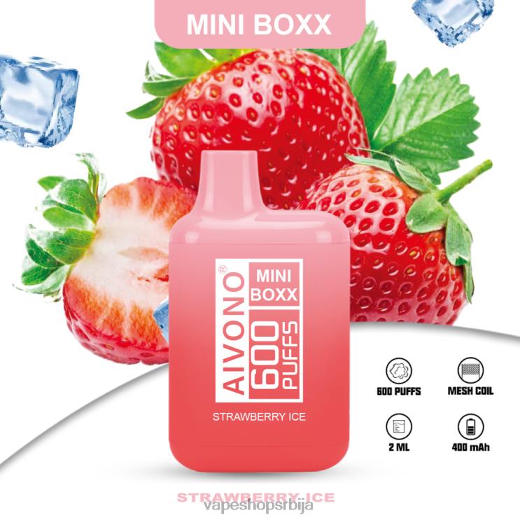 Aivono AIM MINI BOXX 600 лед од јагоде 008DX236 - Vape Srbija