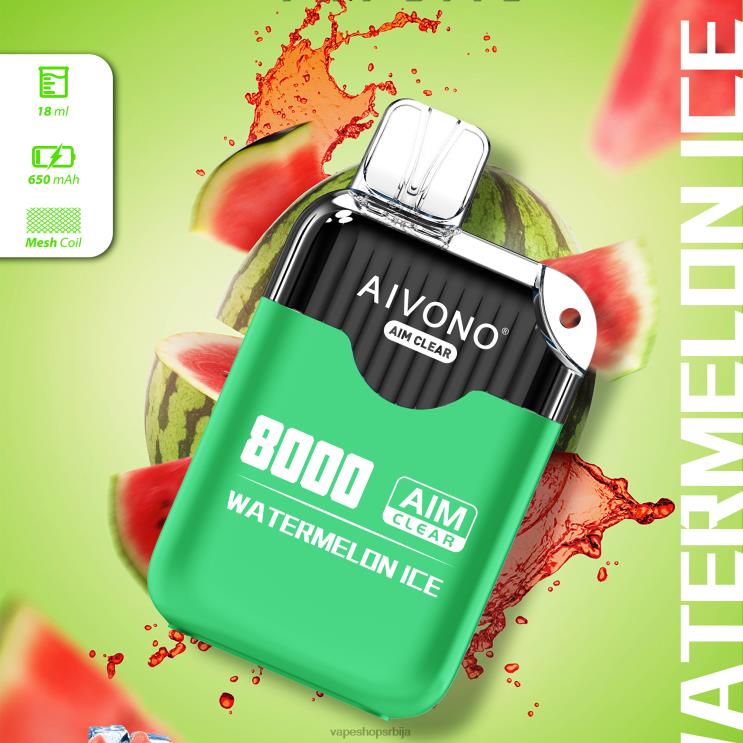 Aivono AIM CLEAR 8000 лед од лубенице 008DX204 - Vape Shop Beograd