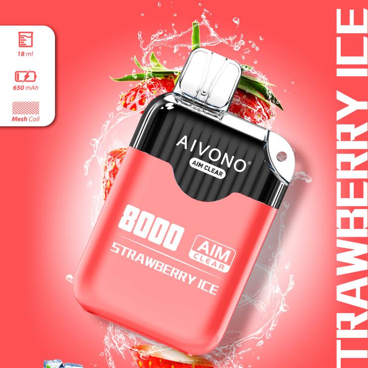 Aivono AIM CLEAR 8000 лед од јагоде 008DX205 - Vape Pen