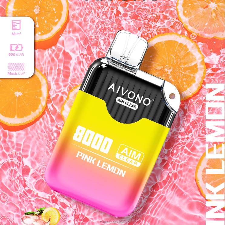 Aivono AIM CLEAR 8000 ружичасти лимун 008DX211 - Vape Srbija