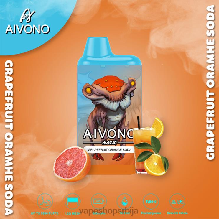 Aivono AIM MAGIC 5800 моутх бок цигарета сода од наранџе грејпфрута 008DX101 - Vape Srbija