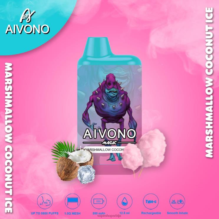Aivono AIM MAGIC 5800 моутх бок цигарета марсхмаллов кокосов лед 008DX95 - Vape Pen