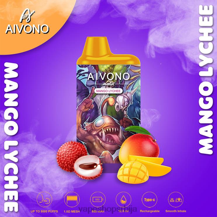 Aivono AIM MAGIC 5800 моутх бок цигарета манго личи 008DX98 - Vape Bez Nikotina