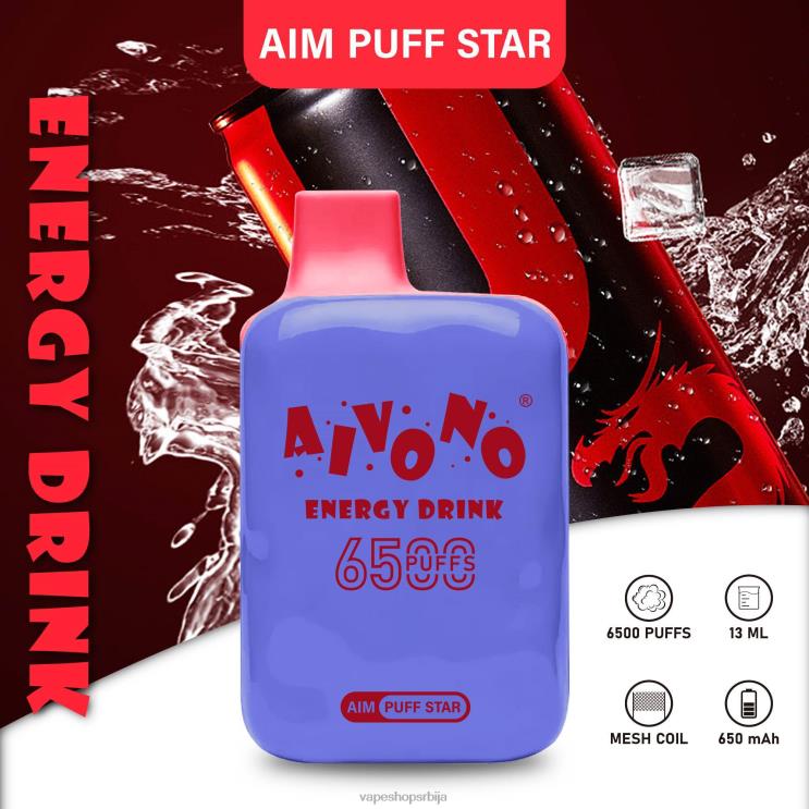 Aivono AIM PUFF STAR 6500 енергетско пиће 008DX293 - Vape Bez Nikotina