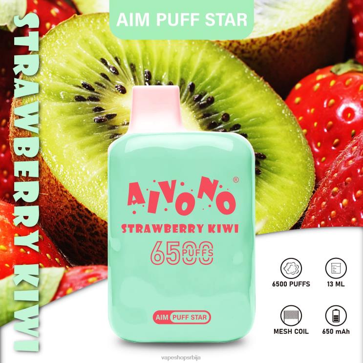 Aivono AIM PUFF STAR 6500 киви од јагоде 008DX294 - Vape Shop Beograd