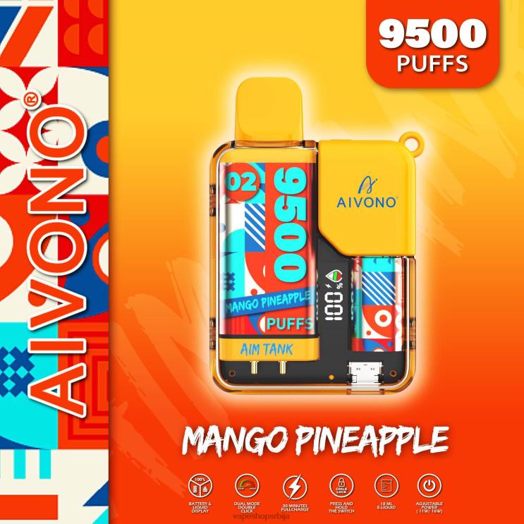 Aivono AIM TANK 9500 манго ананас 008DX34 - Vape Shop Beograd