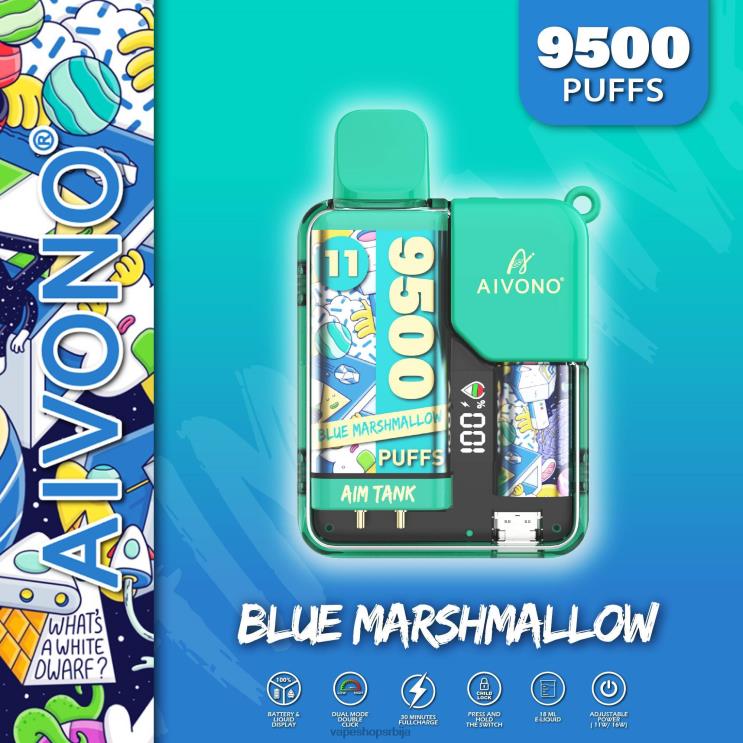 Aivono AIM TANK 9500 плави бели слез 008DX42 - Salt Vape Srbija