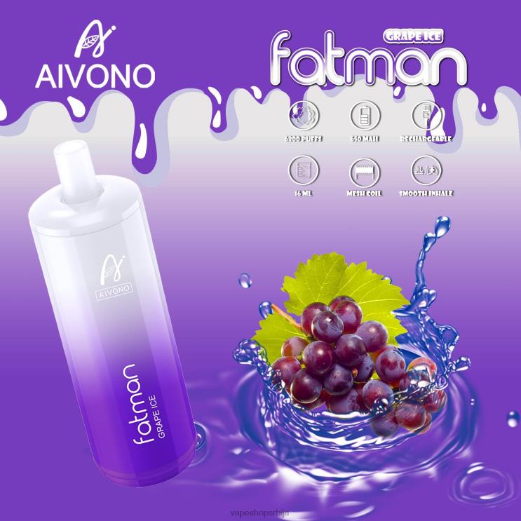 Aivono FATMAN 6800 грожђани лед 008DX24 - Vape Shop Beograd