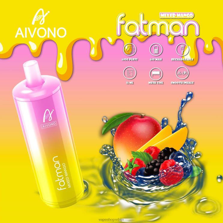 Aivono FATMAN 6800 мешани манго 008DX26 - Vape Srbija
