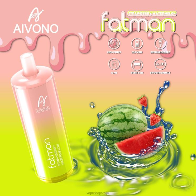Aivono FATMAN 6800 јагода лубеница 008DX30 - Vape Pen