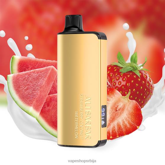 Alibarbar Ingot 9000 вапе за једнократну употребу јагода кокос лубеница 04XTR24 - Vape Shop Beograd