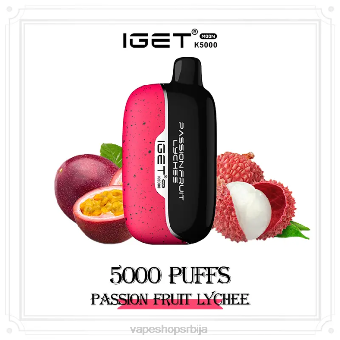 IGET Moon к5000 маракуја личи H4NR10 - Vape Pen