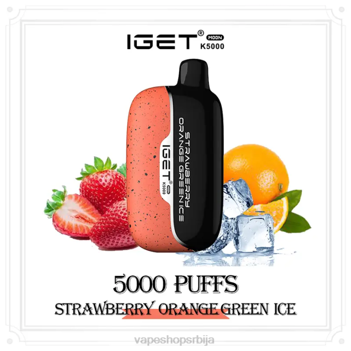 IGET Moon к5000 јагода наранџасто зелени лед H4NR12 - Salt Vape Srbija