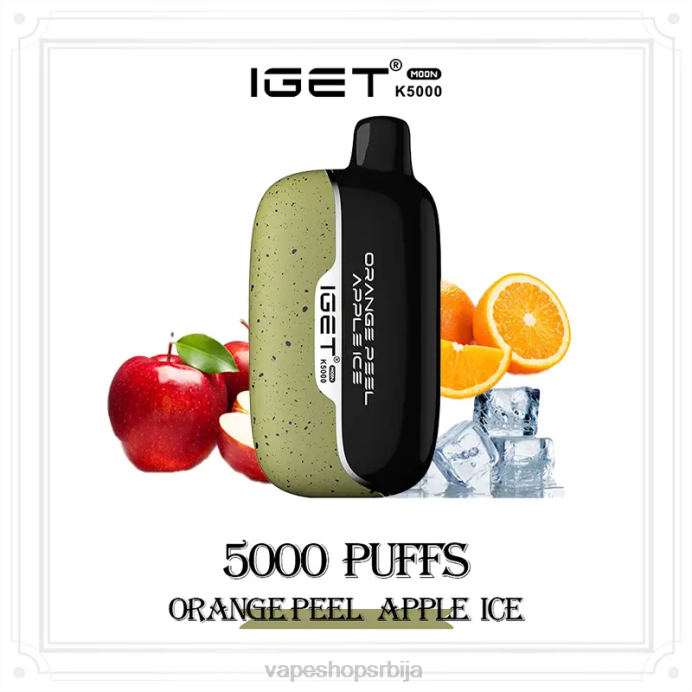 IGET Moon к5000 кора од поморанџе јабука лед H4NR15 - Vape Pen