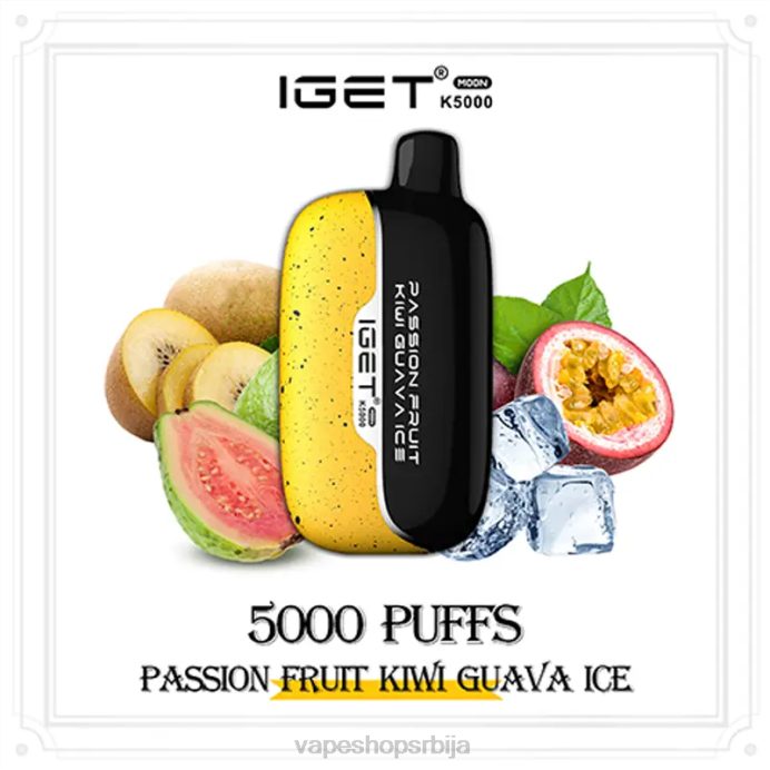 IGET Moon к5000 маракуја киви гуава лед H4NR2 - Salt Vape Srbija