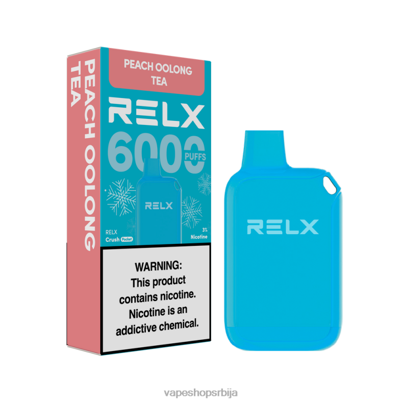 RELX Crush Pocket 6000 ледено оолонг чај од брескве 68LZN10 Vape Pen