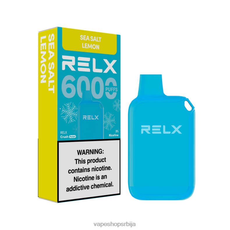 RELX Crush Pocket 6000 ледено морска сол лимун 68LZN11 Vape Srbija