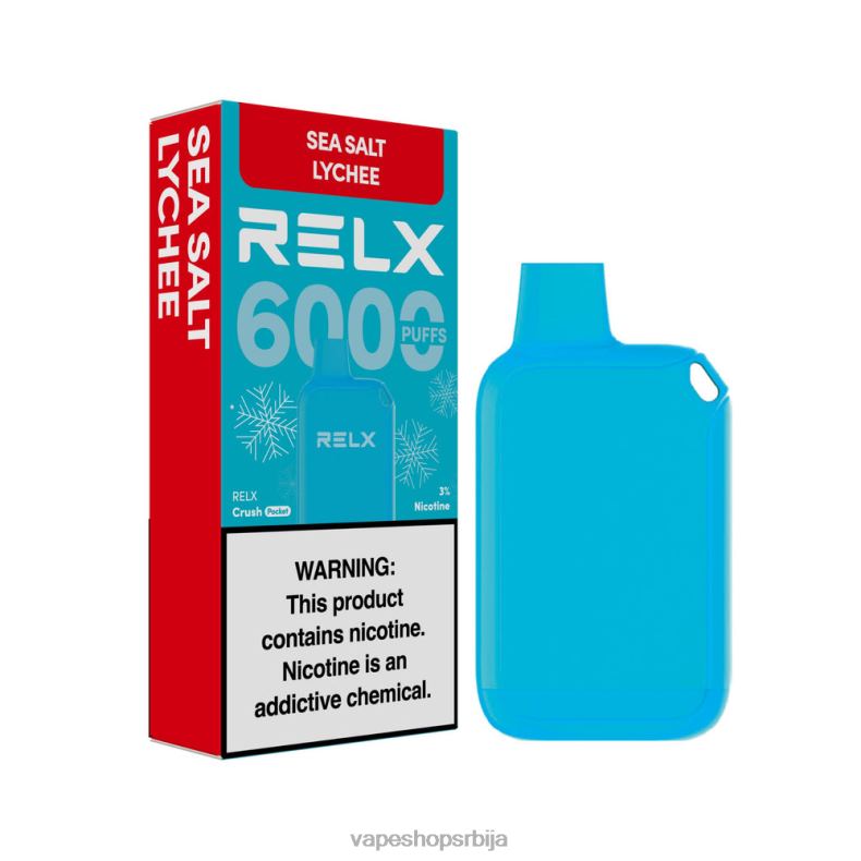 RELX Crush Pocket 6000 ледено морска сол личи 68LZN14 Vape Shop Beograd