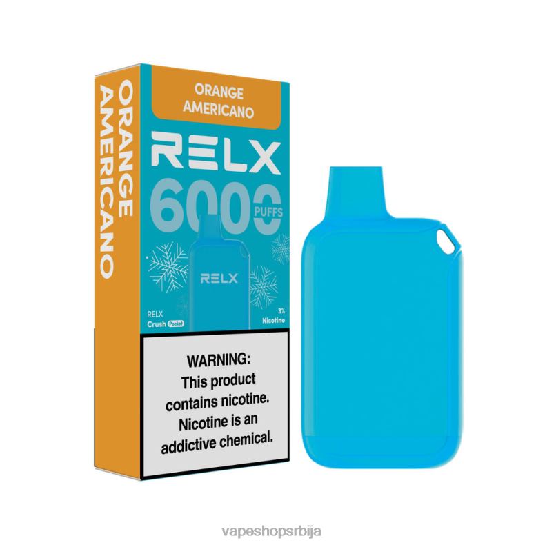 RELX Crush Pocket 6000 ледено оранге америцано 68LZN15 Vape Pen
