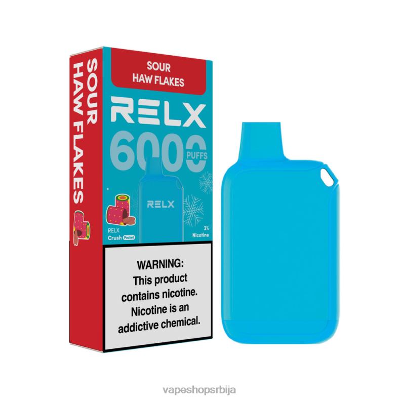 RELX Crush Pocket 6000 ледено кисели хав пахуљице 68LZN16 Vape Srbija