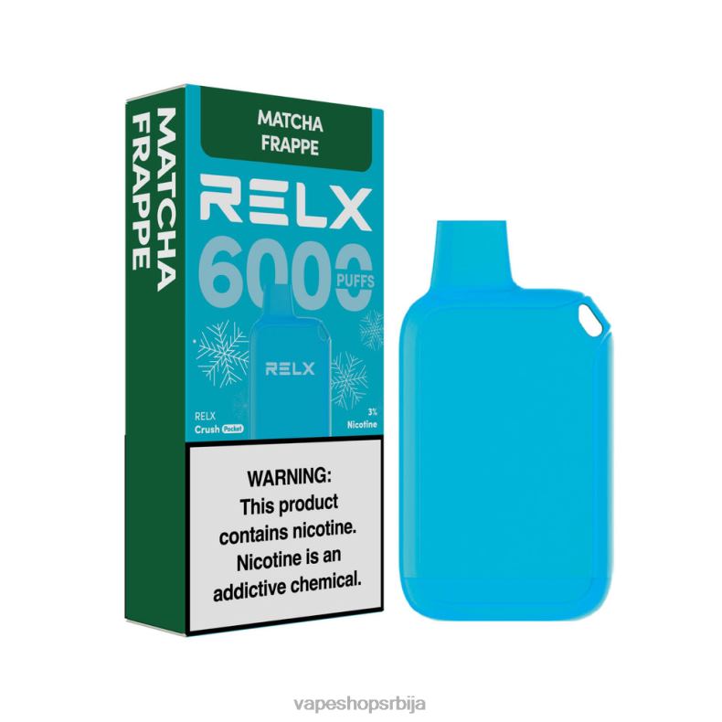 RELX Crush Pocket 6000 ледено матцха фраппе 68LZN17 Salt Vape Srbija