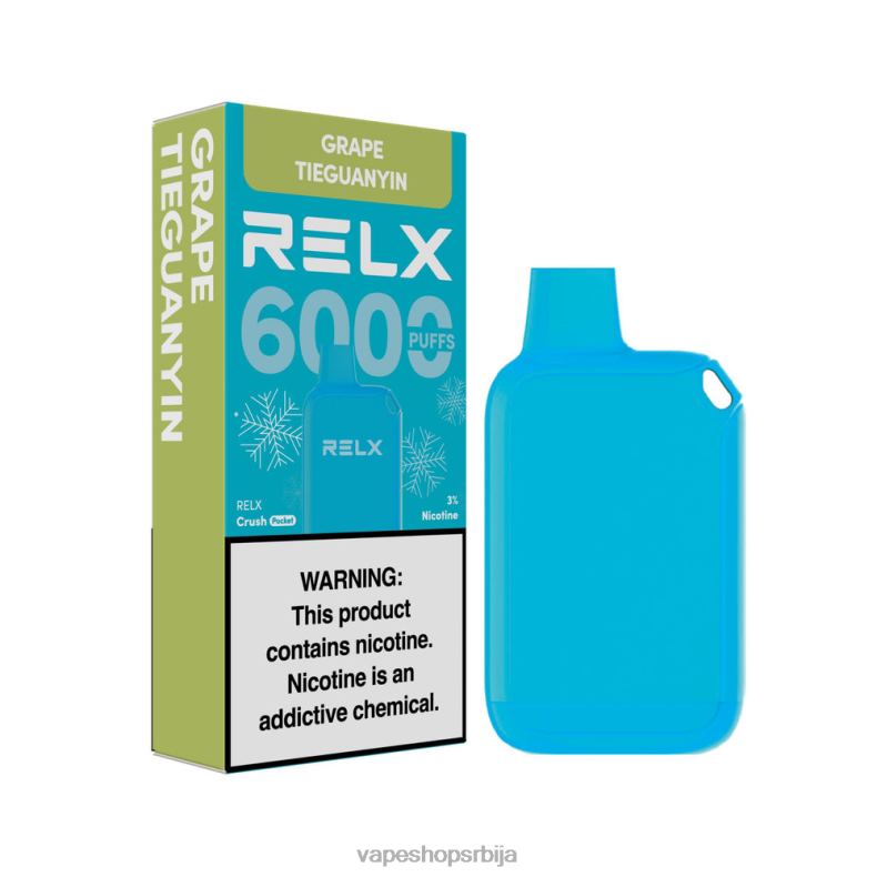 RELX Crush Pocket 6000 ледено грапе тиегуаниин 68LZN18 Vape Bez Nikotina
