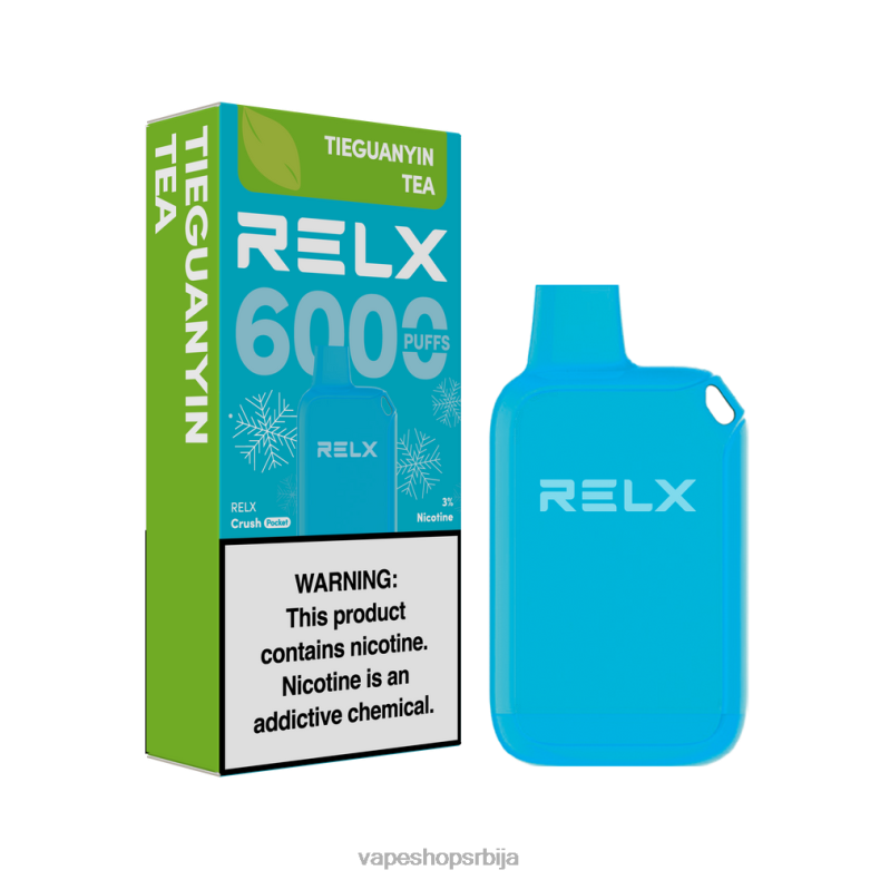 RELX Crush Pocket 6000 ледено тиегуаниин чај 68LZN22 Salt Vape Srbija