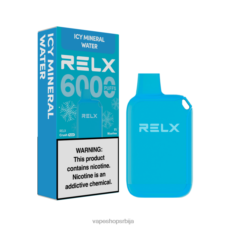 RELX Crush Pocket 6000 ледено ледена минерална вода 68LZN23 Vape Bez Nikotina