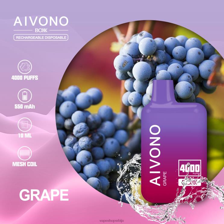 Aivono AIM BOXX 4000 грожђе 008DX213 - Vape Bez Nikotina