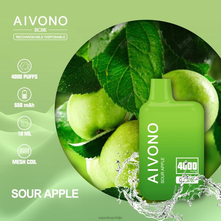 Aivono AIM BOXX 4000 кисела јабука 008DX220 - Vape Pen