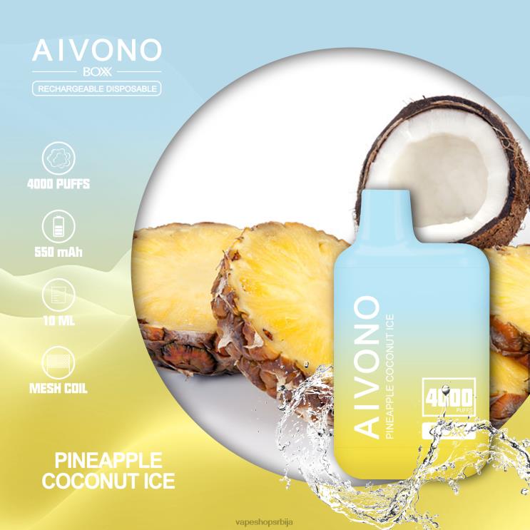Aivono AIM BOXX 4000 ананас кокосов лед 008DX222 - Salt Vape Srbija