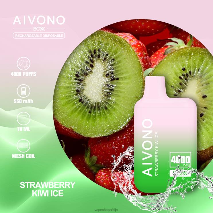 Aivono AIM BOXX 4000 лед од кивија од јагоде 008DX229 - Vape Shop Beograd