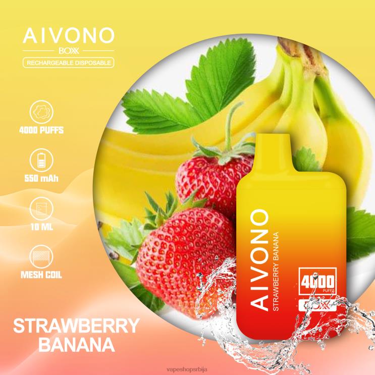 Aivono AIM BOXX 4000 јагода банана 008DX231 - Vape Srbija