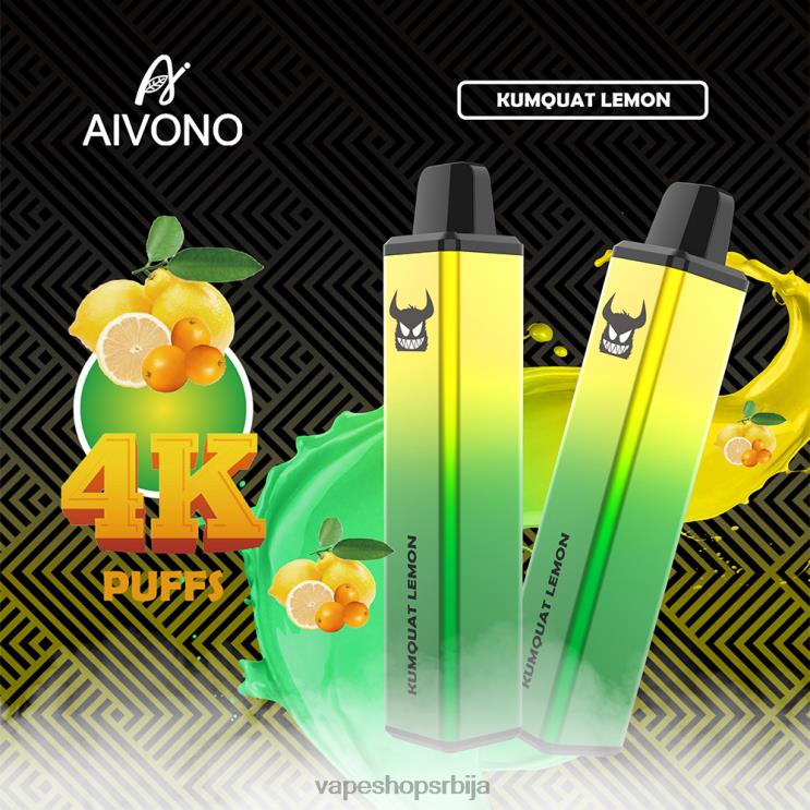 Aivono AIM FREAK 4000 кумкуат лимун 008DX256 - Vape Srbija