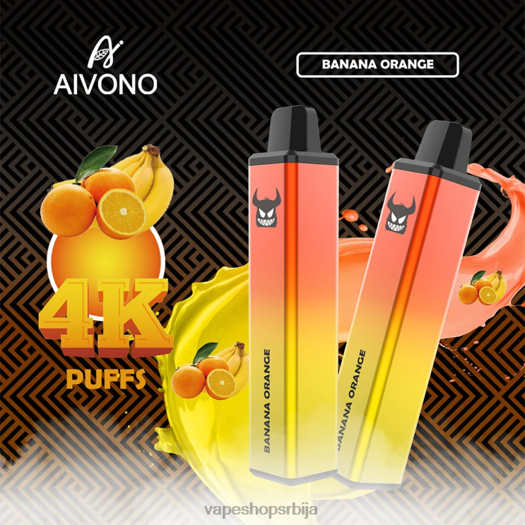 Aivono AIM FREAK 4000 банана наранџа 008DX258 - Vape Bez Nikotina