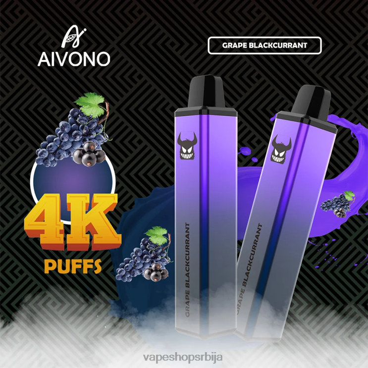 Aivono AIM FREAK 4000 грожђе црне рибизле 008DX259 - Vape Shop Beograd