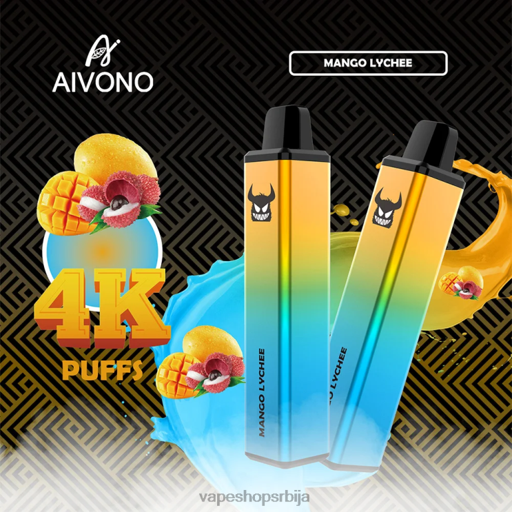 Aivono AIM FREAK 4000 манго личи 008DX262 - Salt Vape Srbija