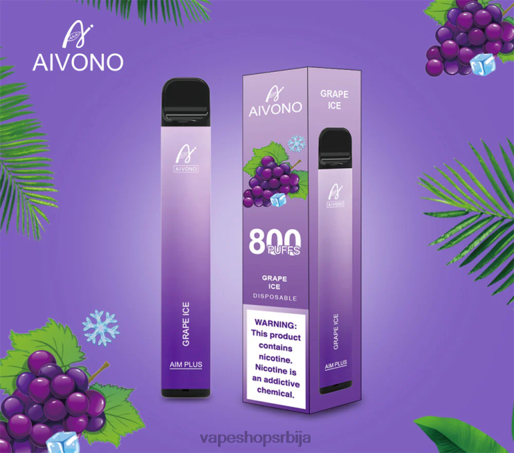 Aivono AIM PLUS 800 грожђани лед 008DX179 - Vape Shop Beograd