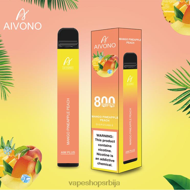 Aivono AIM PLUS 800 манго ананас бресква 008DX186 - Vape Srbija