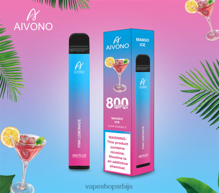 Aivono AIM PLUS 800 ружичаста лимунада 008DX191 - Vape Srbija