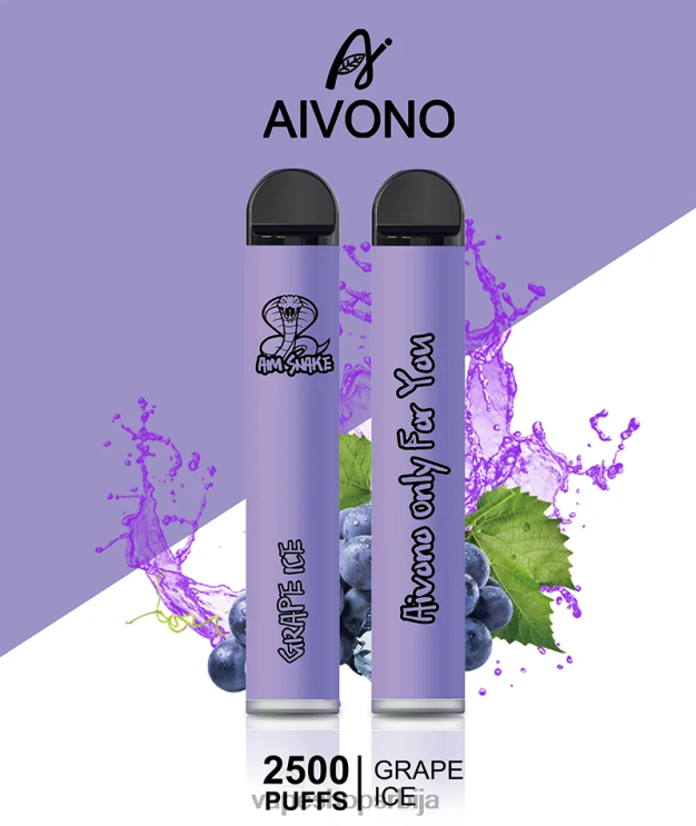 Aivono AIM SNAKE 2500 грожђани лед 008DX306 - Vape Srbija
