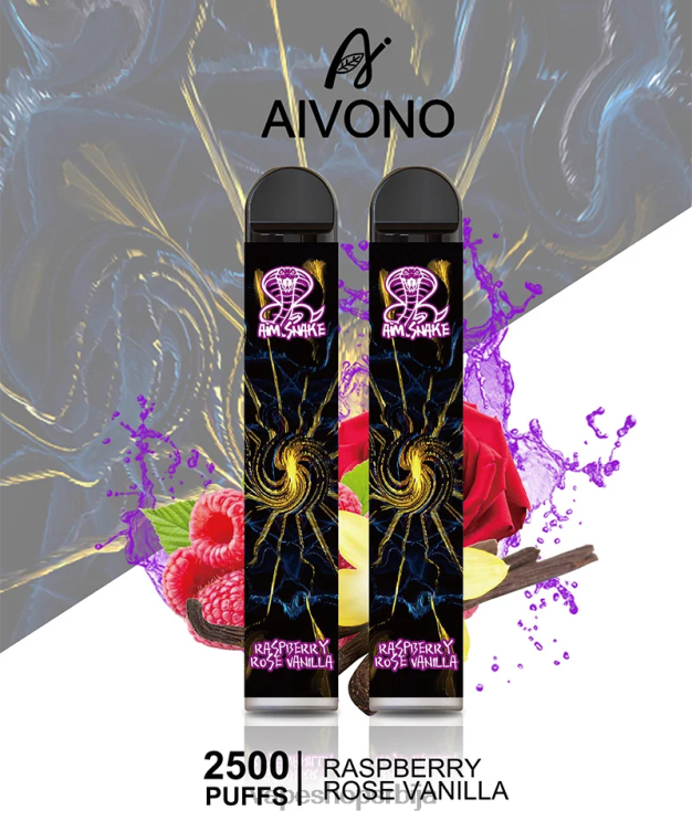 Aivono AIM SNAKE 2500 малина ружа ванила 008DX317 - Salt Vape Srbija