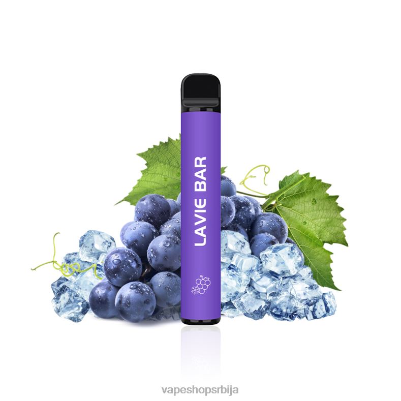LAVIE BAR 2% верзија 800 пуффс грожђани лед XLL8F322 - Salt Vape Srbija